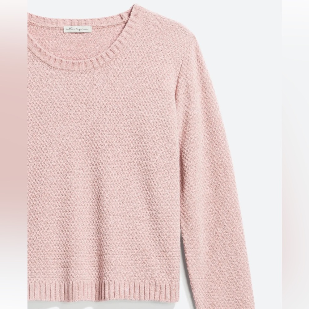 NWOT COTTON EMPORIUM Fionn Cropped Chenille Pullover - Size Large - Picture 3 of 3